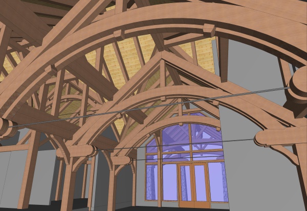 Timber frame floor plans, roof trusses
