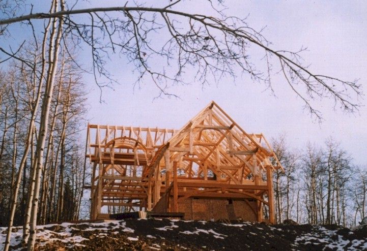 Green timber frame frame