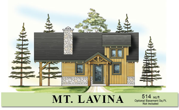 small timber frame house