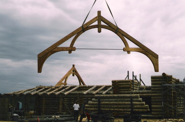 Log cabin roof pergola kit